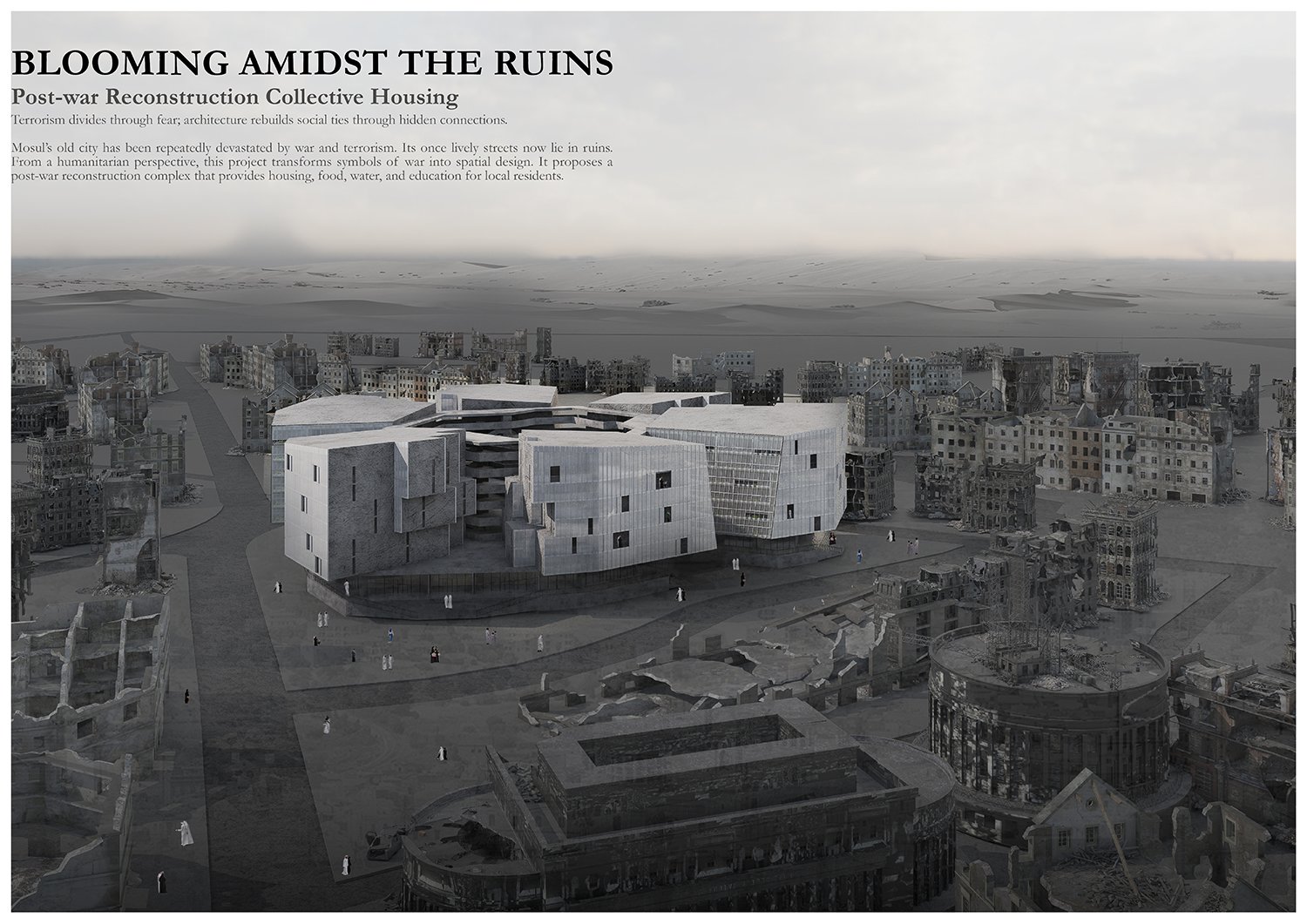 Blooming Amidst the Ruins, Bronze Award, 2026 ISARCH Architecture Award – Student